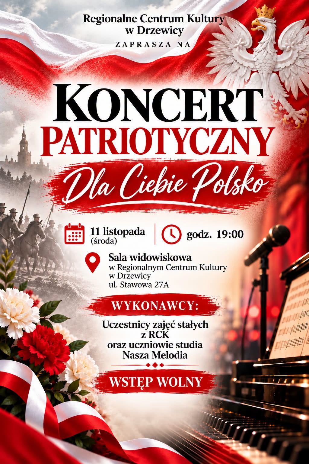 “FOR YOU POLISH” — PATRIOTIC CONCERT IN THE RCK IN A TREE!