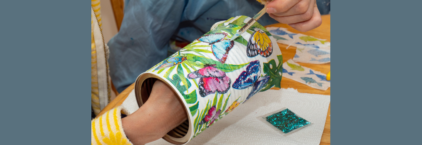 DECOUPAGE PIGGY BANK | family art workshops
