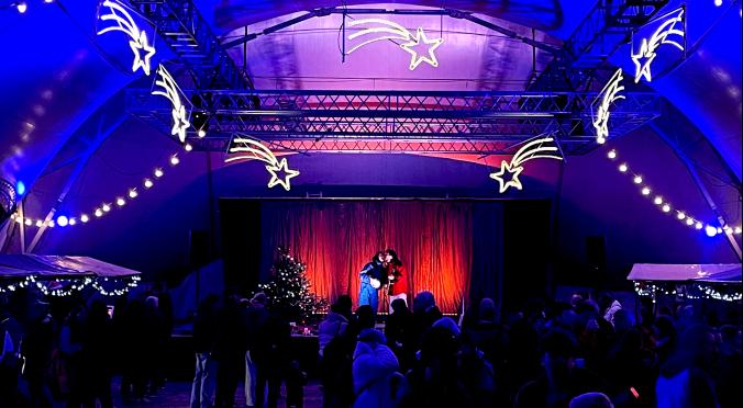 Winter magic under the tent