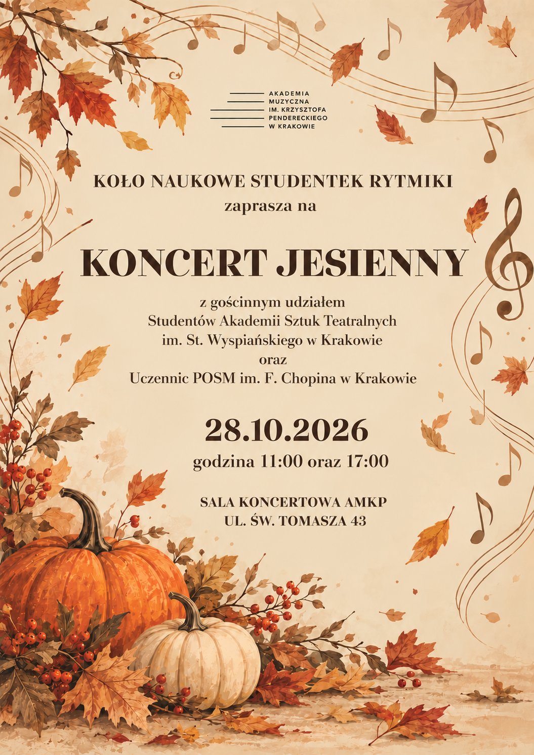 Autumn concert performed by students and teachers of the rhythmic specialty