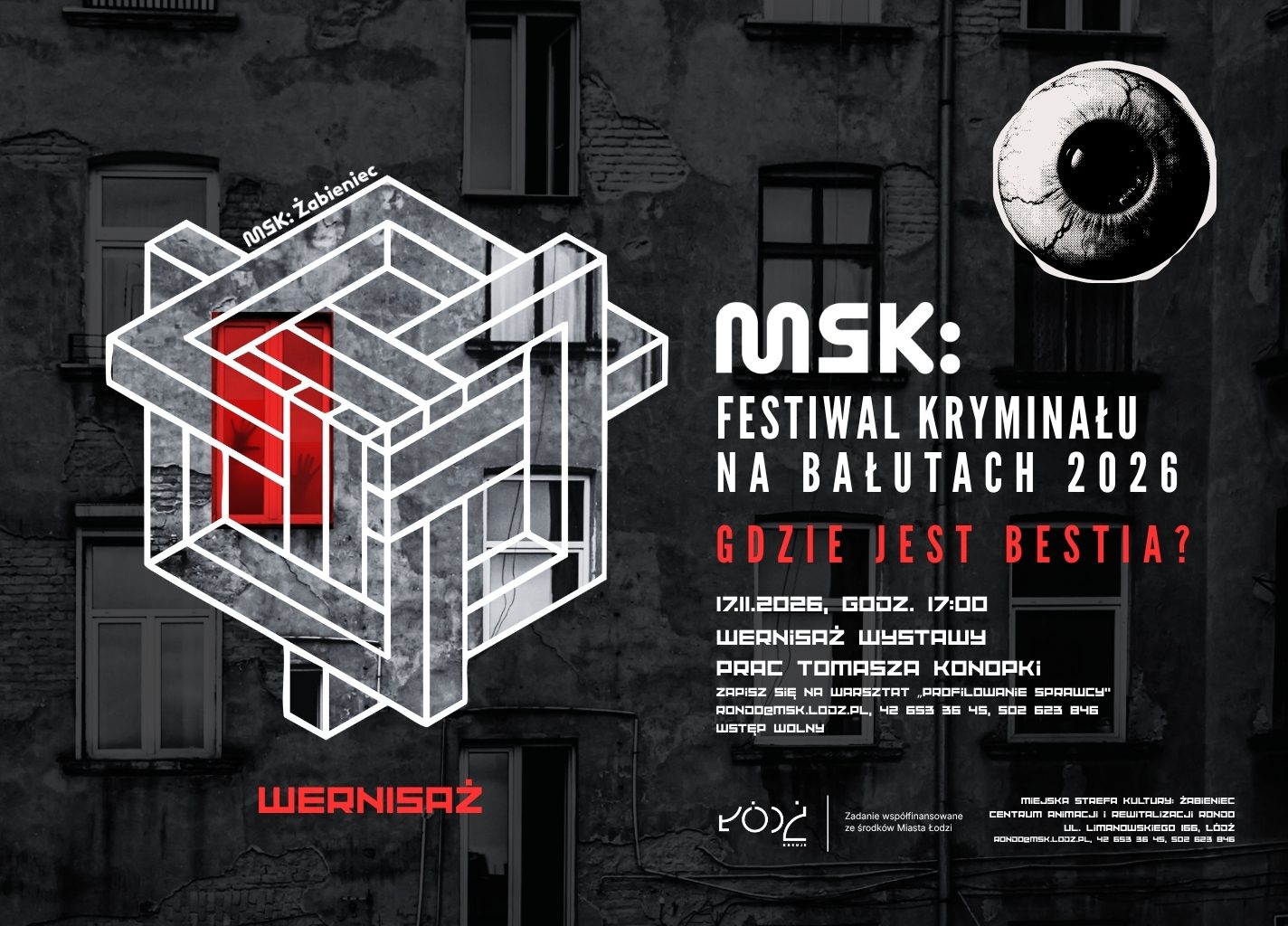 Where is the Beast? Opening of the exhibition of works by Tomasz Konopka/Crime Festival