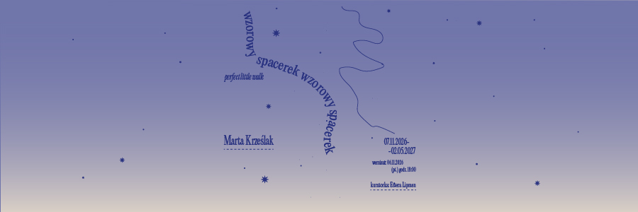 Marta Krześlak's performative tour of the exhibition “exemplary walker”