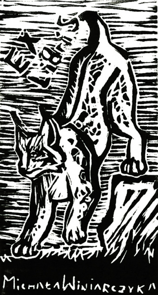 Exhibition of graphic miniatures — linocut