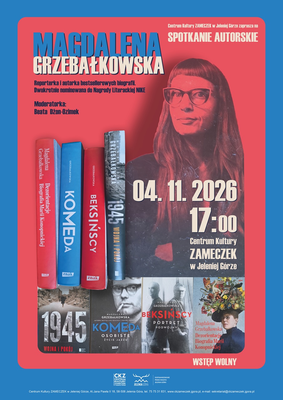MAGDALENA GRZEBAŁKOWSKA — AUTHOR'S MEETING