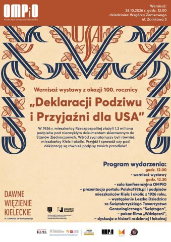 “Kielce Footprints in the Declaration of Admiration and Friendship for the United States” — outdoor exhibition