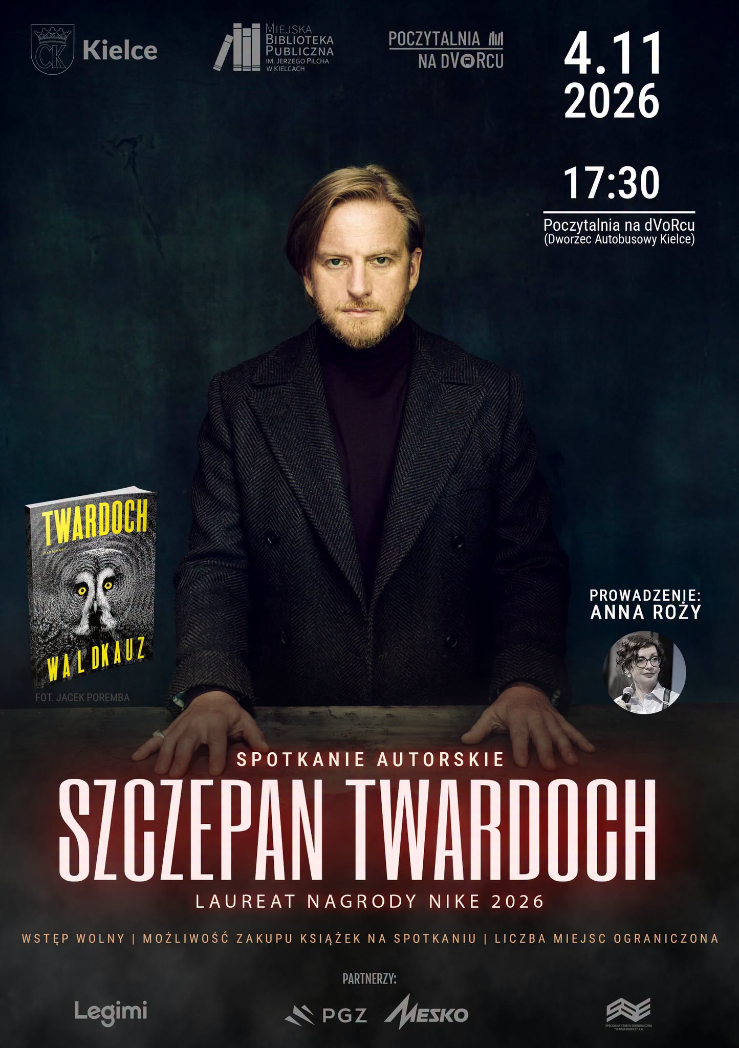 National library premiere of the novel “Waldkauz”. Author's meeting with Szczepan Twardoch