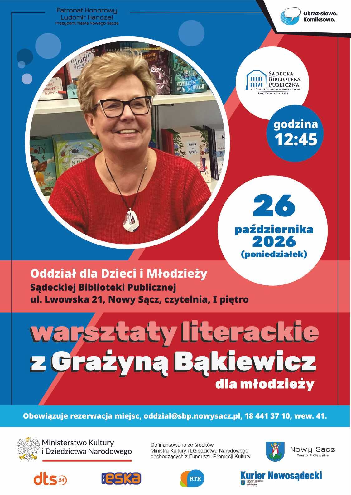 Literary workshops for young people with Grażyna Bąkiewicz