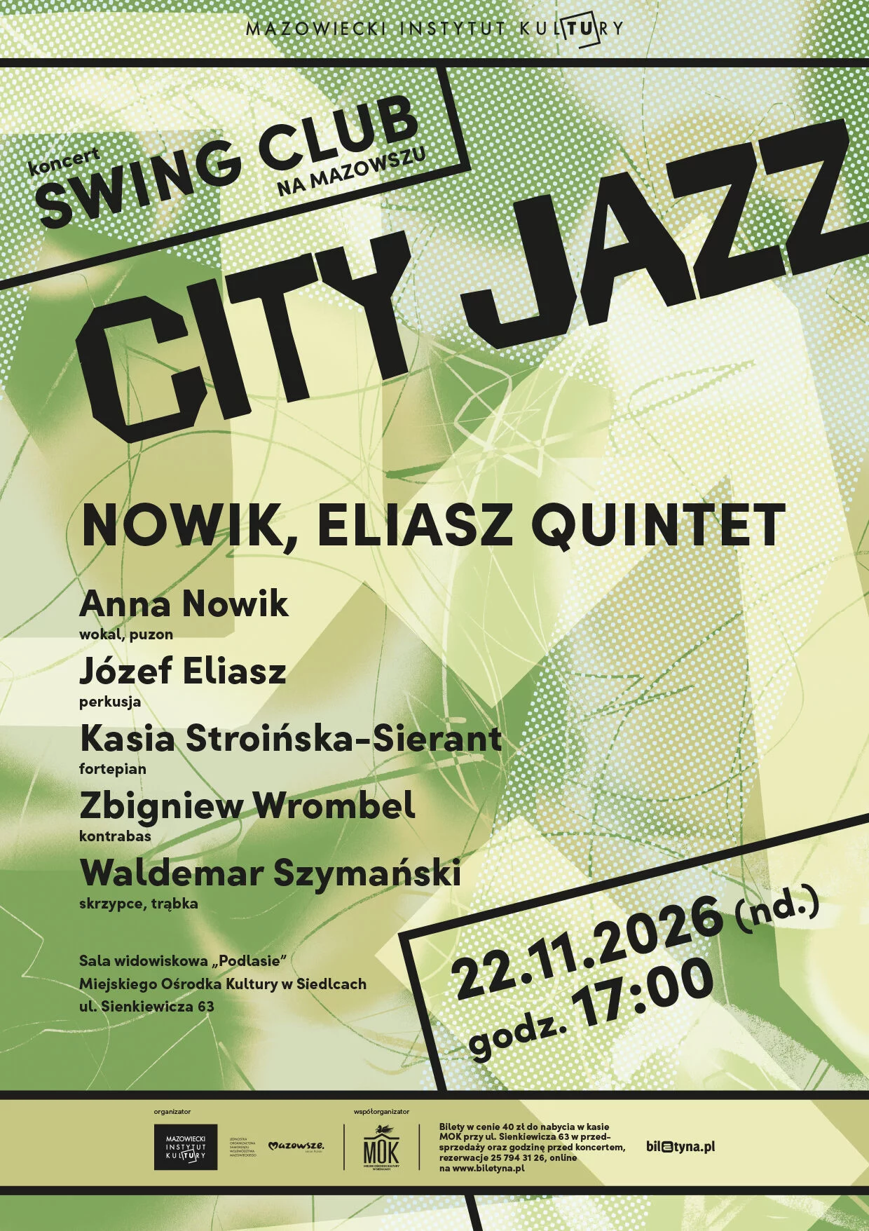 Swing Club in Mazovia - concert Nowik, Eliasz Quintet