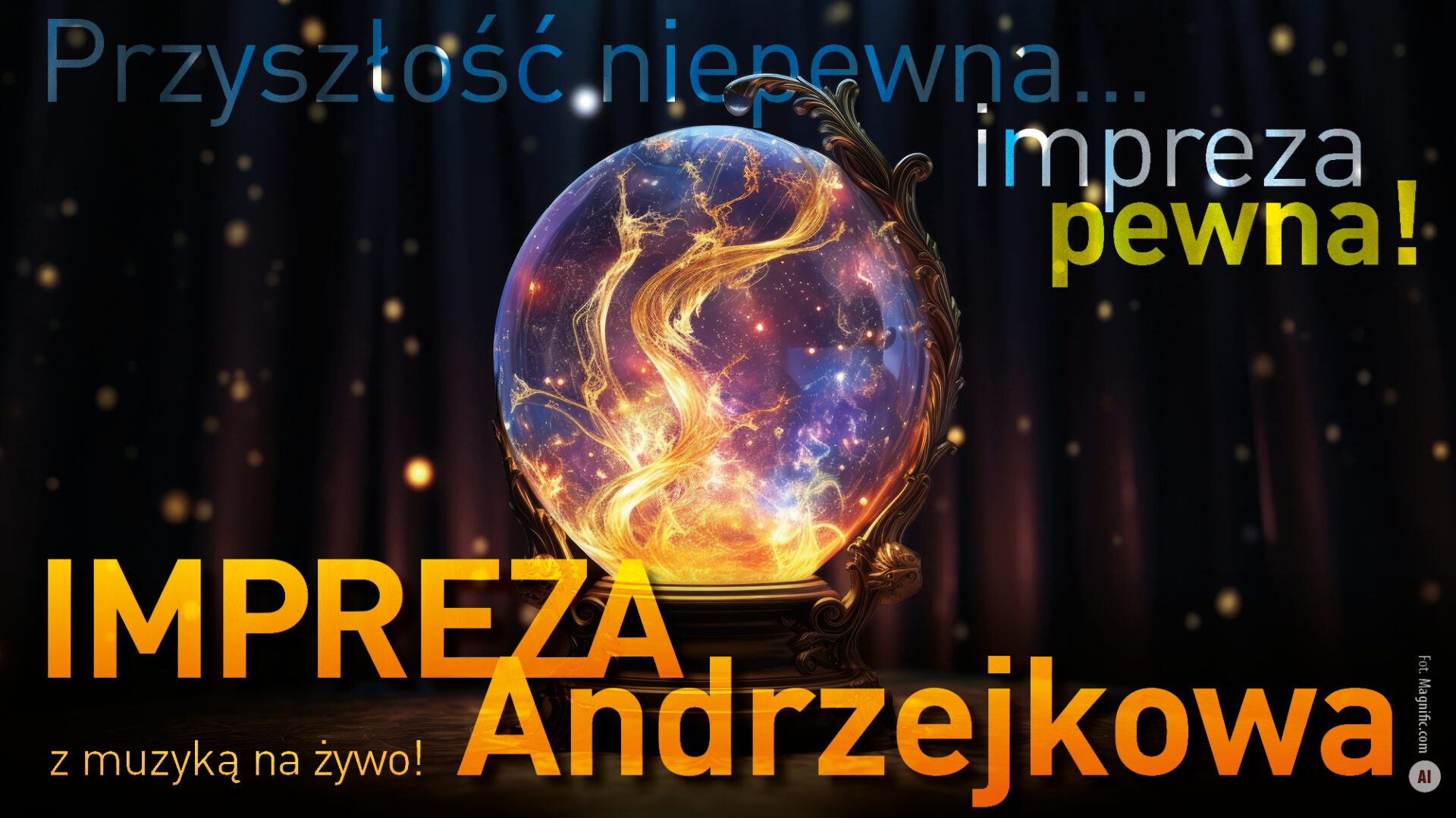 “Future uncertain... party sure!” Andrzej's party with live music!