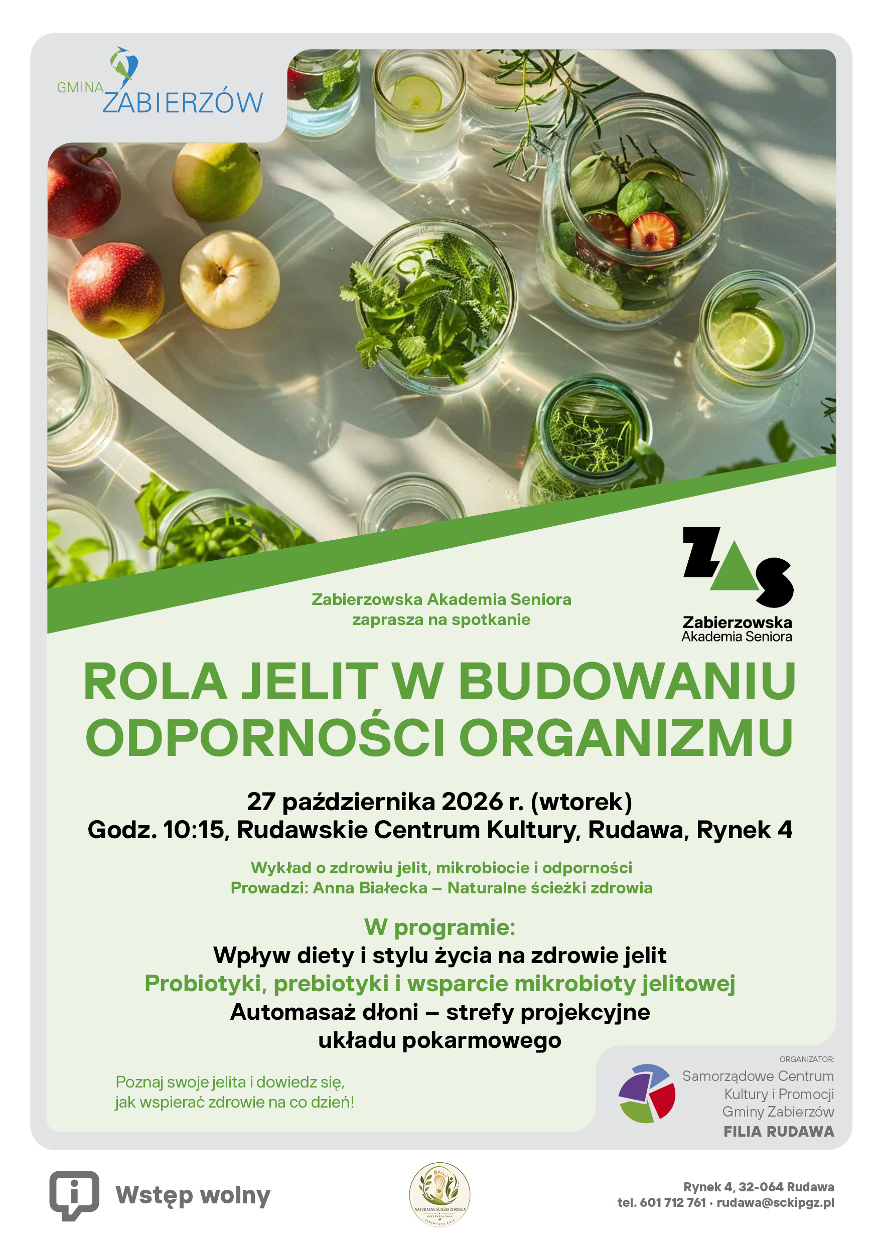 The role of the intestines in building the body's immunity — meeting of the Zabierzów Senior Academy