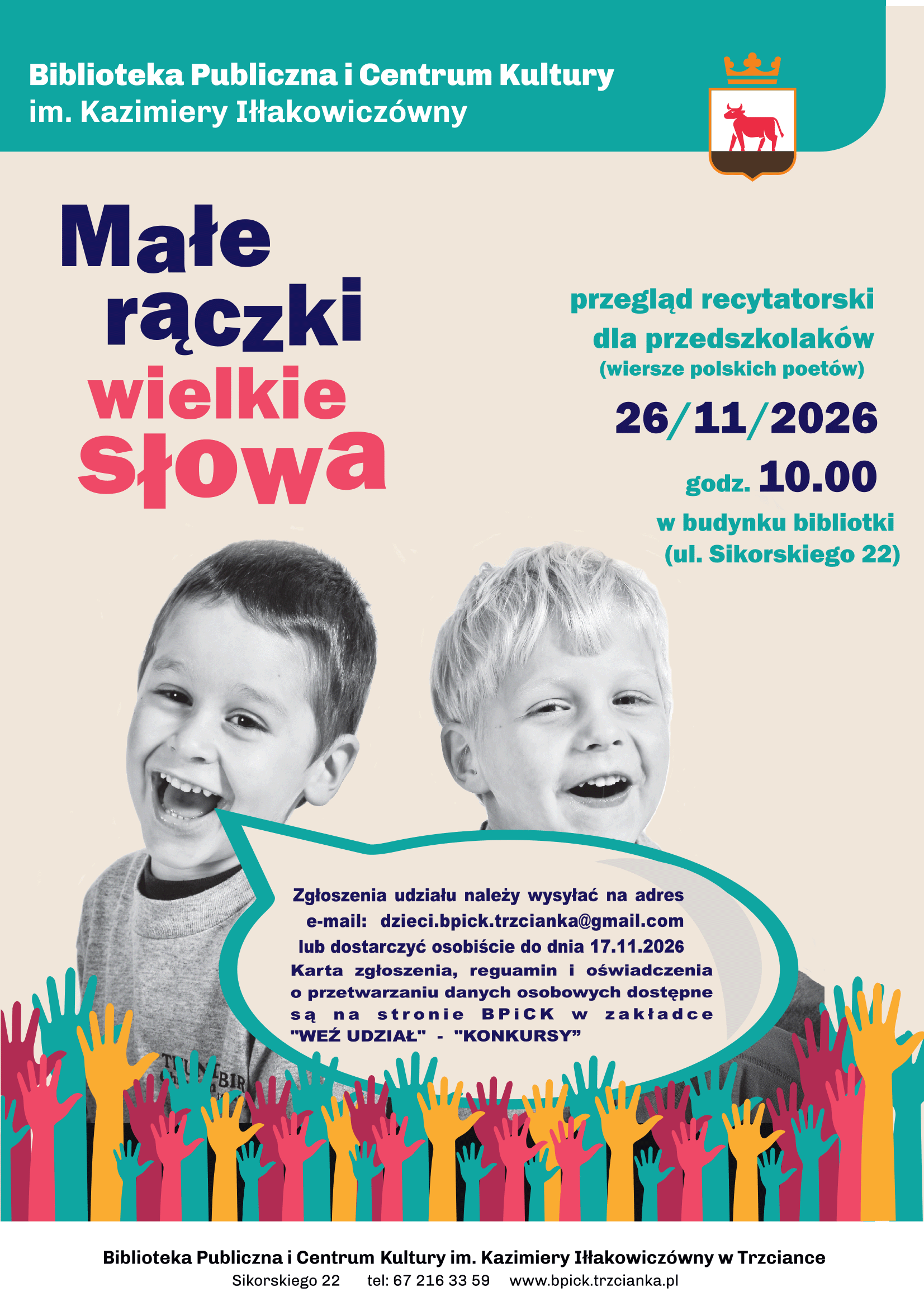„Małe rączki, wielkie słowa” – przegląd recytatorski 2026