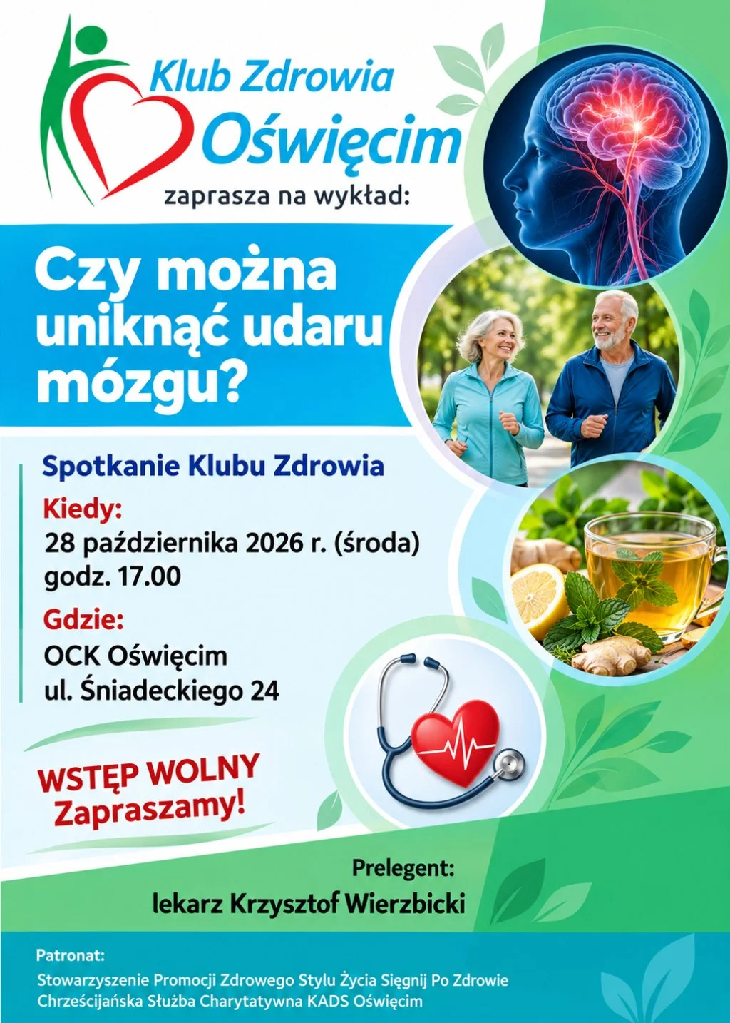 Czy można uniknąć udaru mózgu? – spotkanie Klubu Zdrowia z Leszkiem Wierzbickim