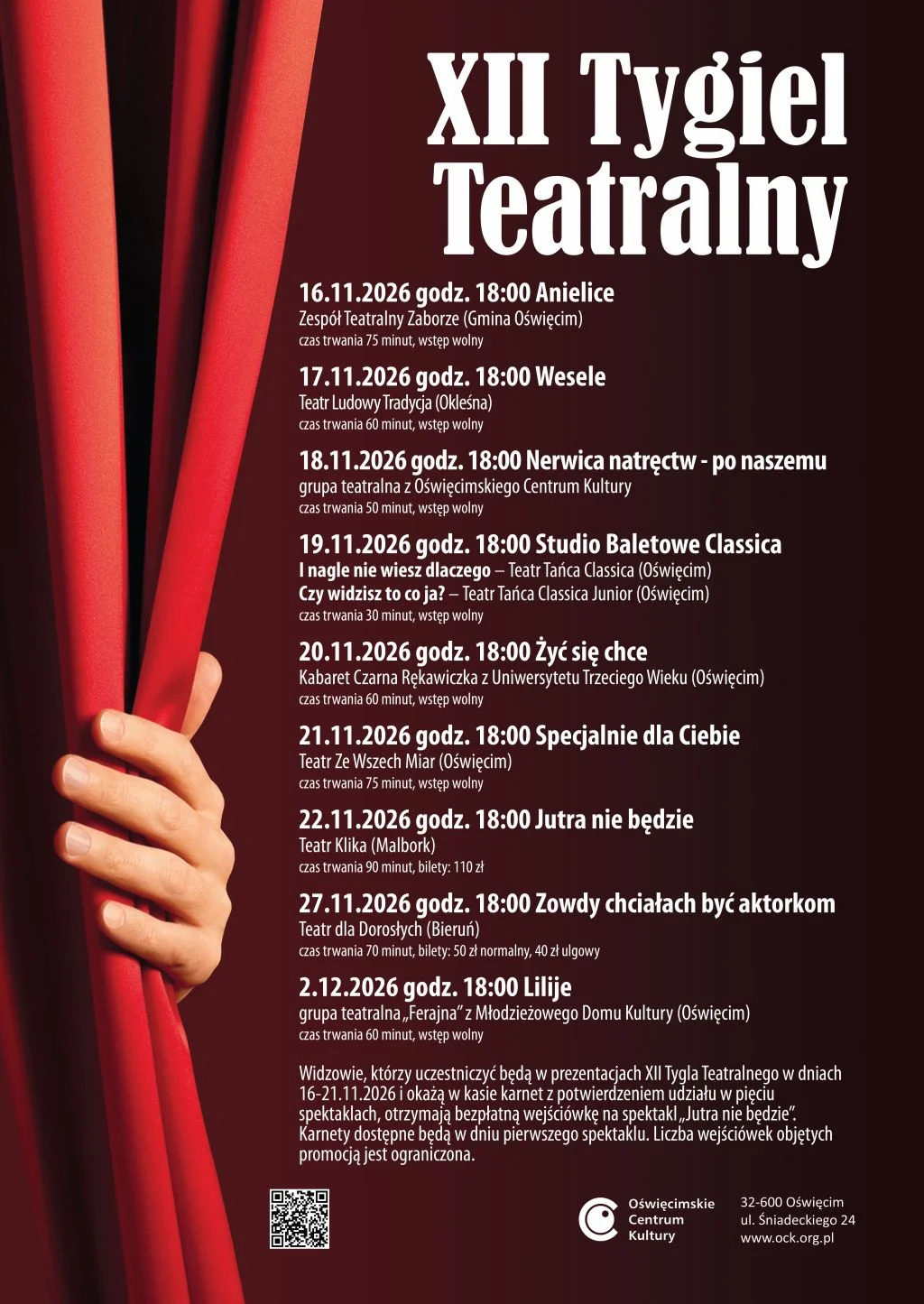 “The Nervica of Obsessions — Our Way” — a performance by a theatre group from the OCK as part of the 12th Theater Crucible