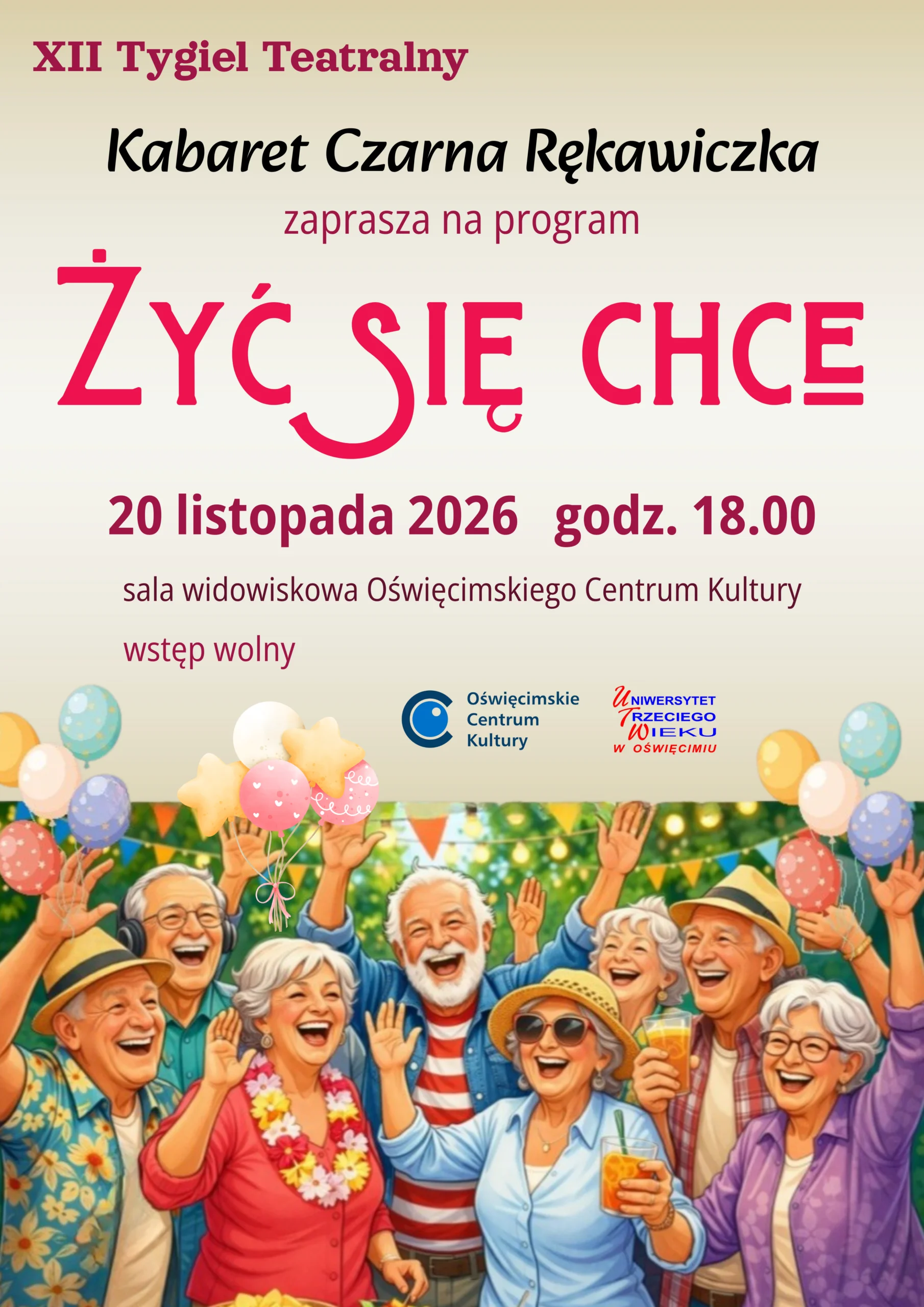 I want to live — the Czarna Rękawiczka cabaret program as part of the 12th Theater Crucible
