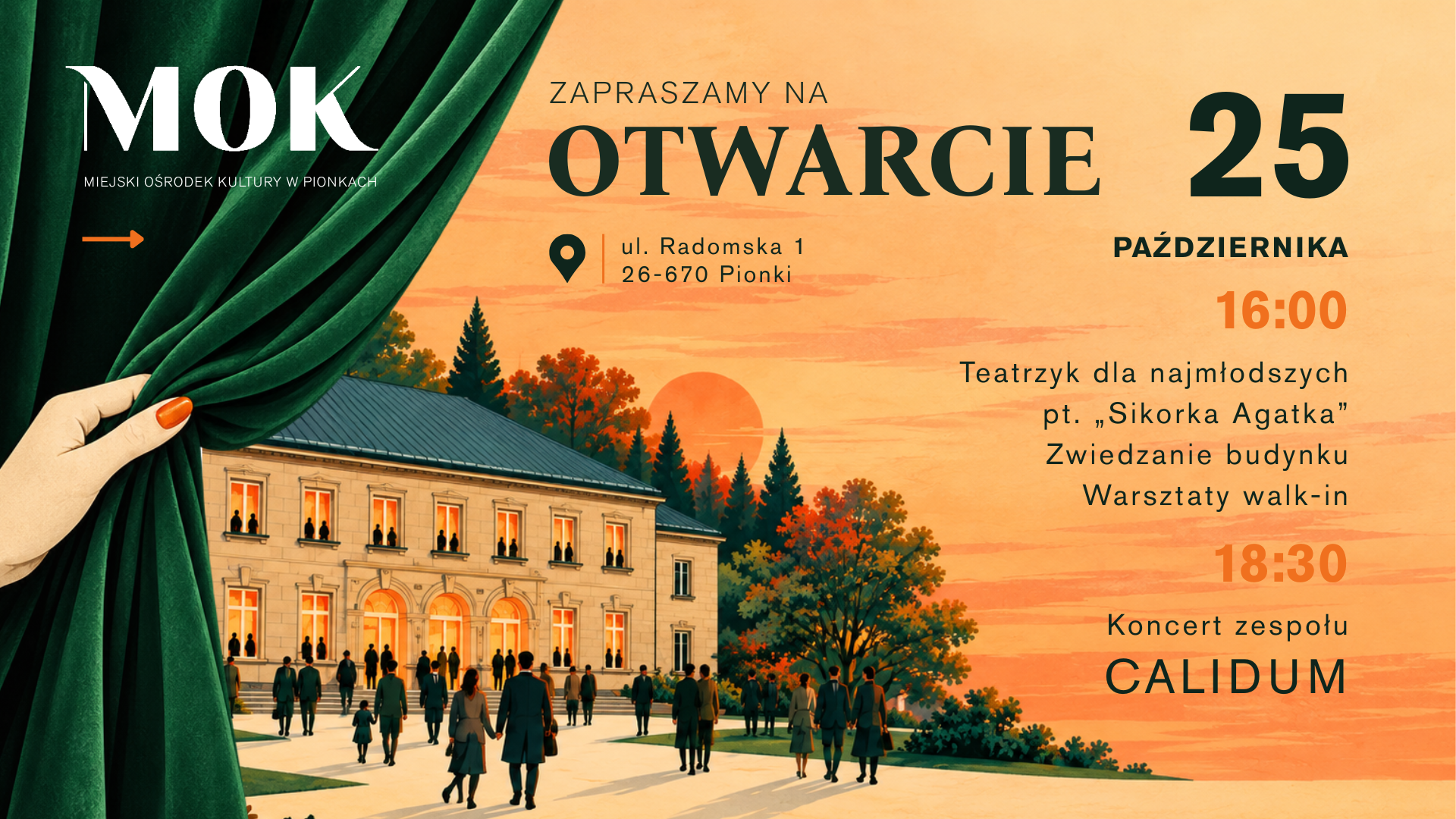 Zajrzyj za kurtynę! Zapraszamy na otwarcie MOK przy Radomskiej