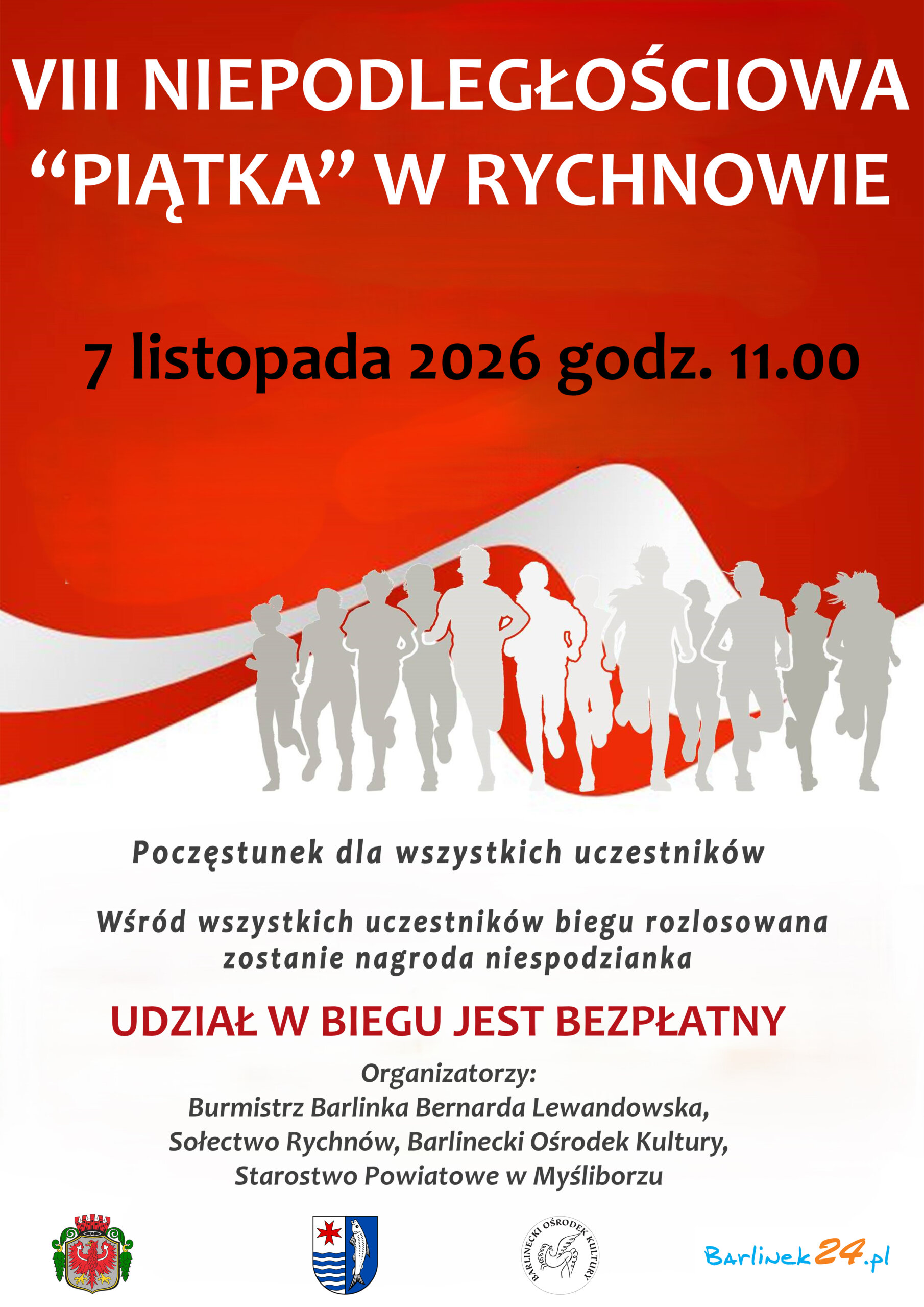 VIII Niepodległościowa „Piątka” w Rychnowie – zapraszamy
