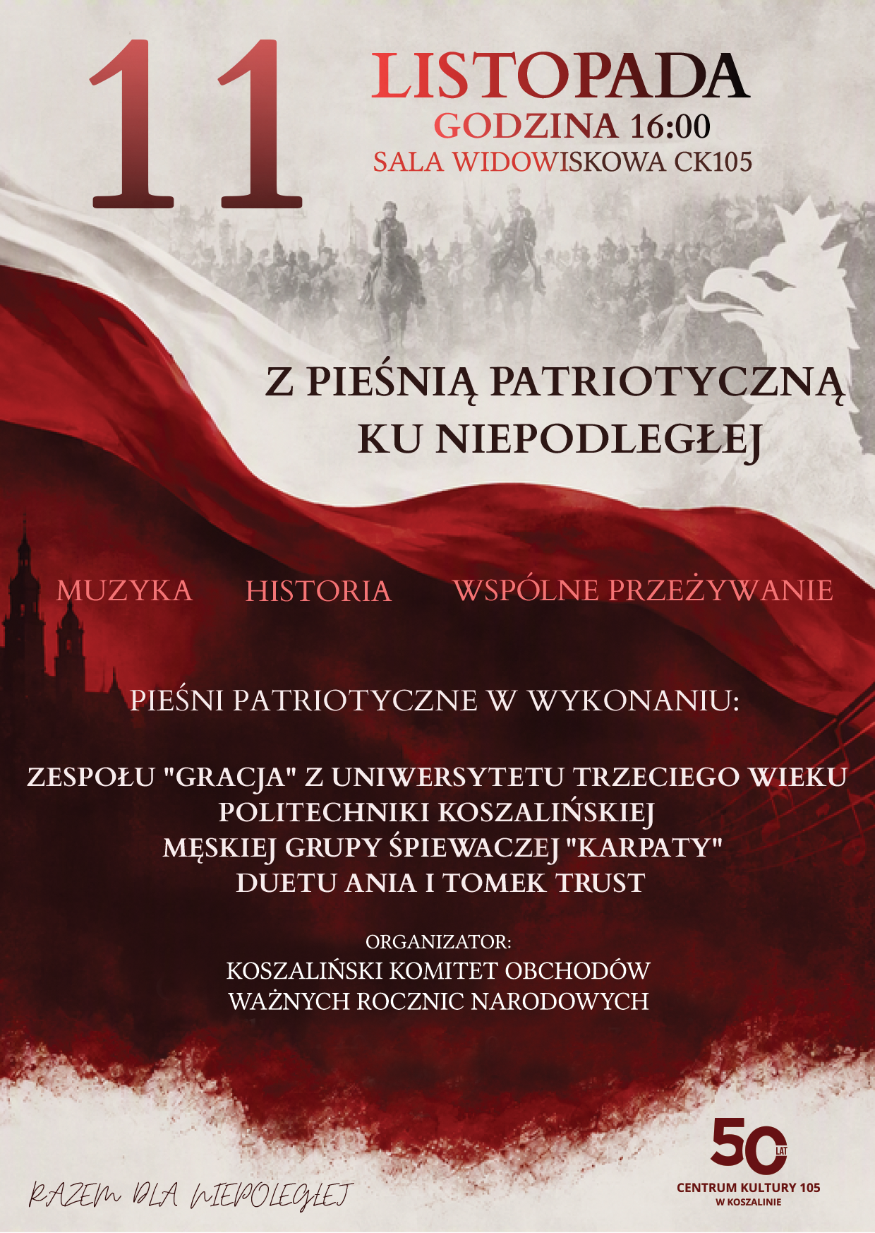Z pieśnią patriotyczną ku Niepodległej
