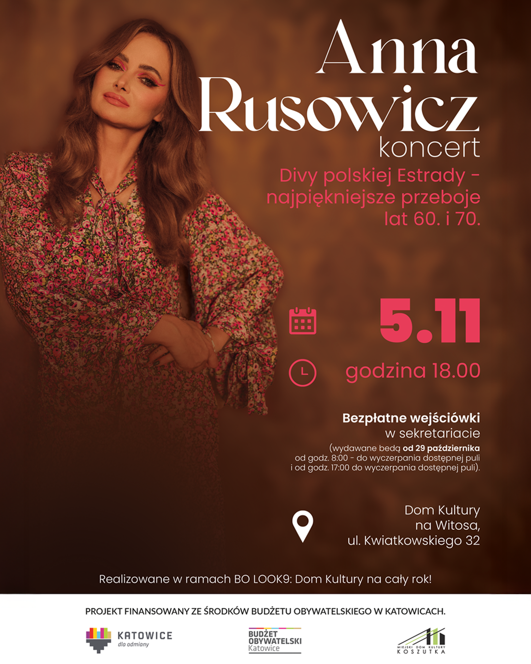 Koncert Anny Rusowicz „Divy polskiej Estrady - najpiękniejsze przeboje lat 60. i 70.”