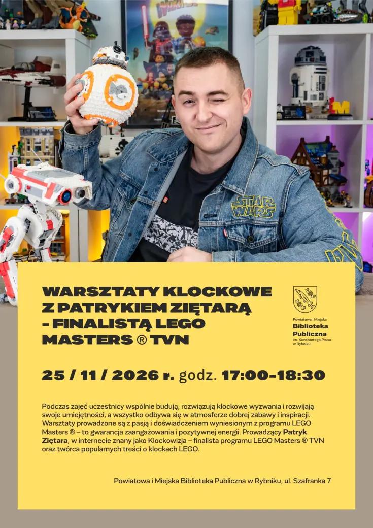 Warsztaty klockowe z Patrykiem Ziętarą – finalistą LEGO MASTERS ® TVN