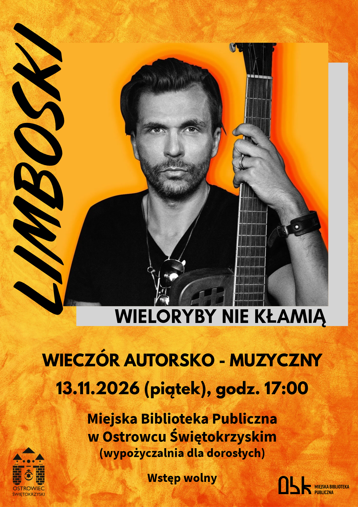 Michał Limboski – „Wieloryby nie kłamią. Eseje fantastyczne” – spotkanie autorskie z koncertem recitalowym