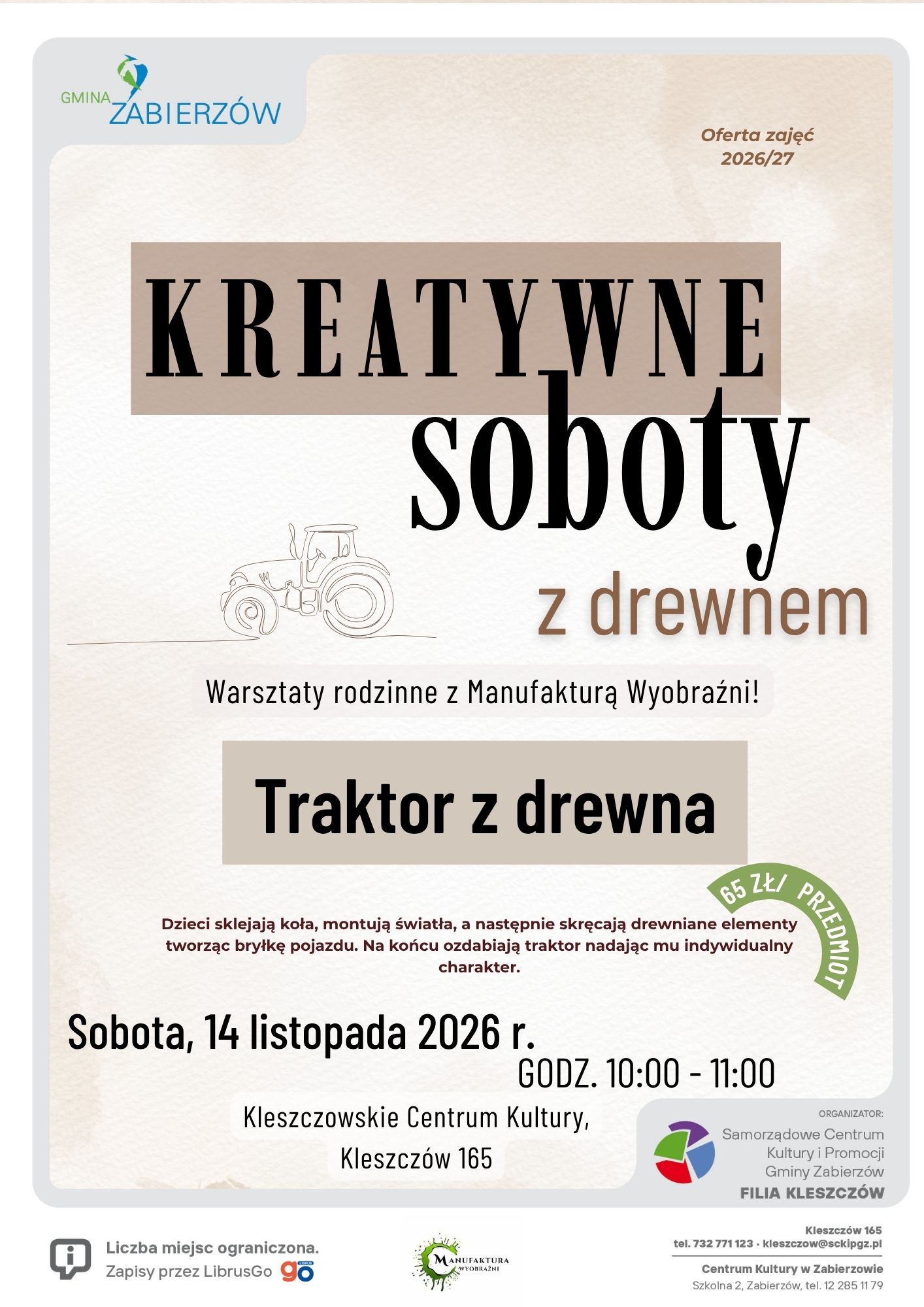 Kreatywne Soboty z Drewnem w Kleszczowie!