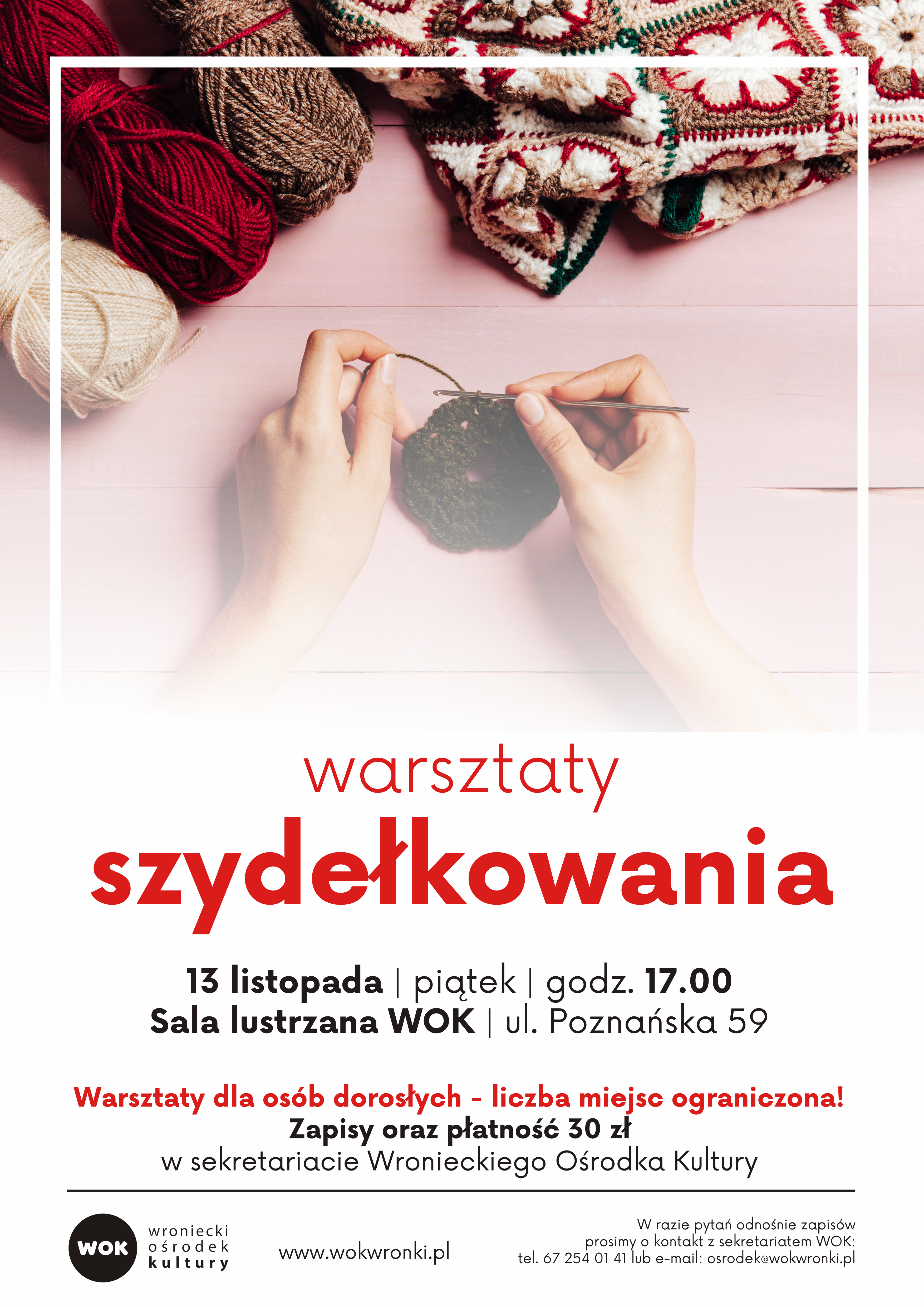Zapraszamy na warsztaty szydełkowania!