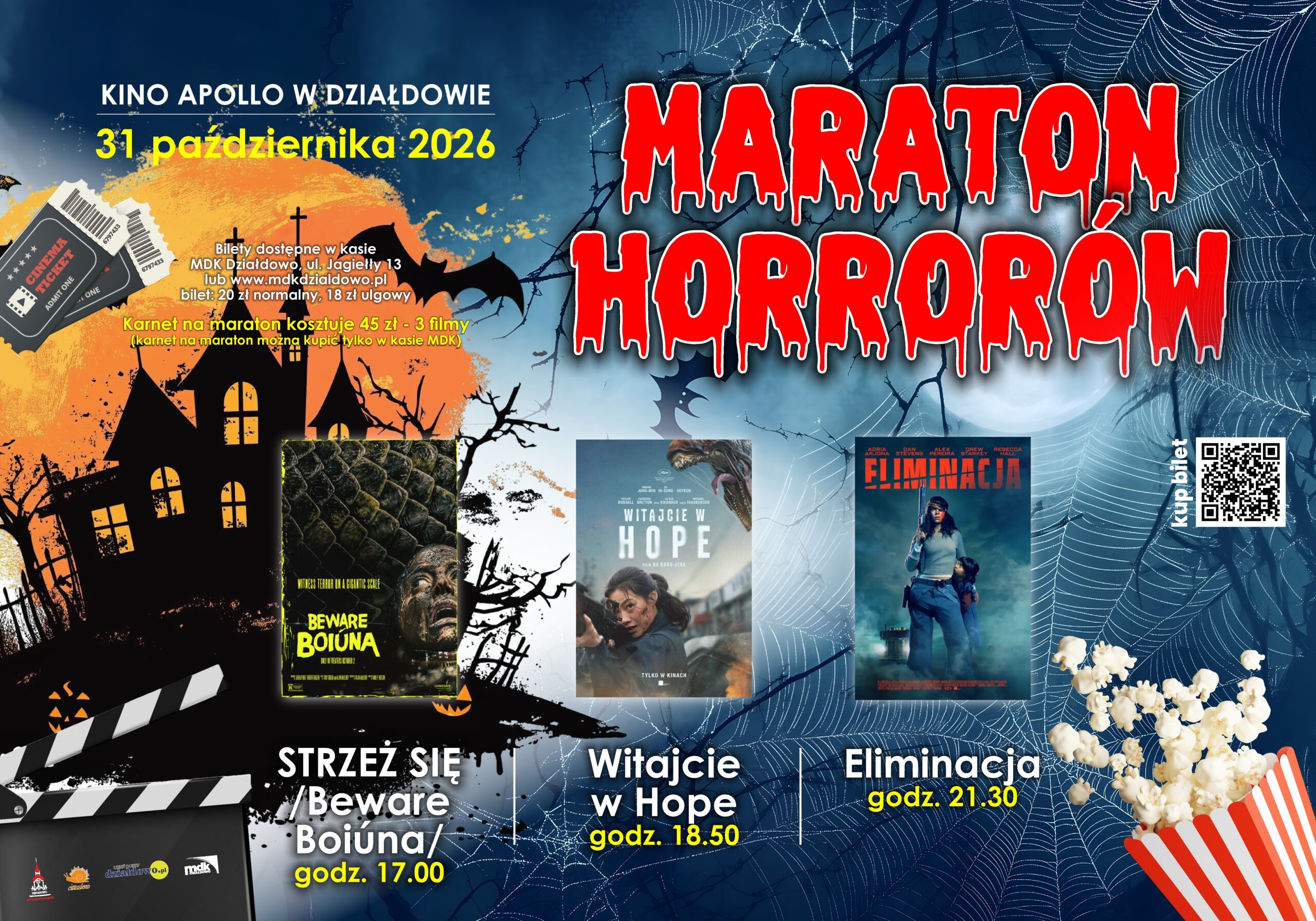 Trzy mroczne seanse na Halloween. Maraton Horrorów w Kinie Apollo