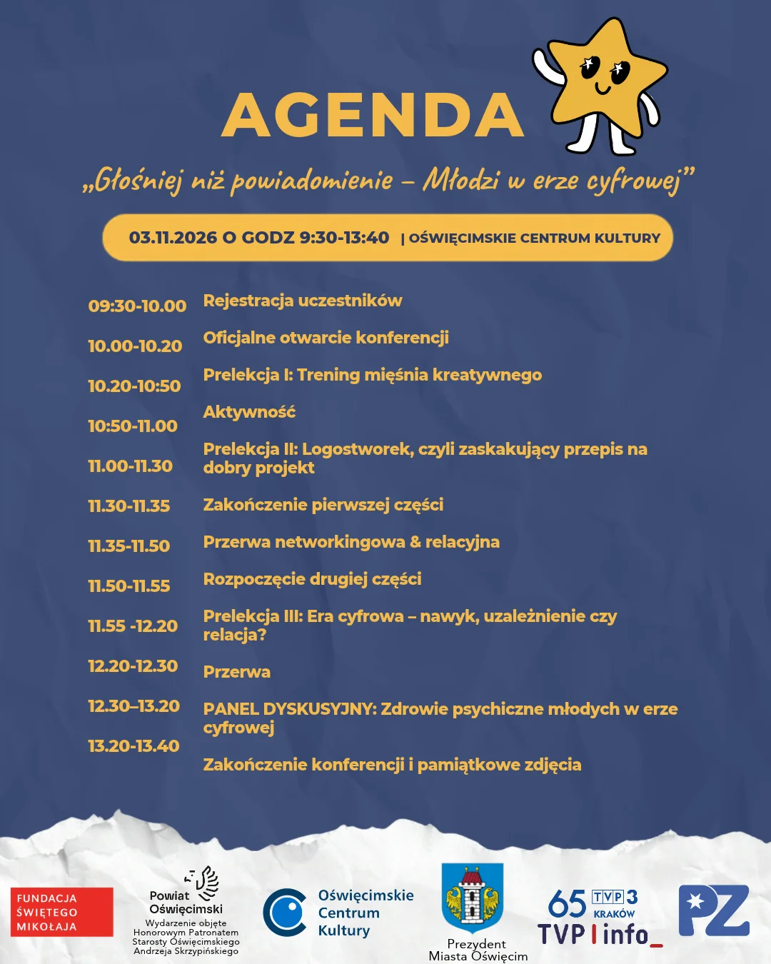 Głośniej niż powiadomienie czyli młodzi w erze cyfrowej – konferencja dla młodzieży