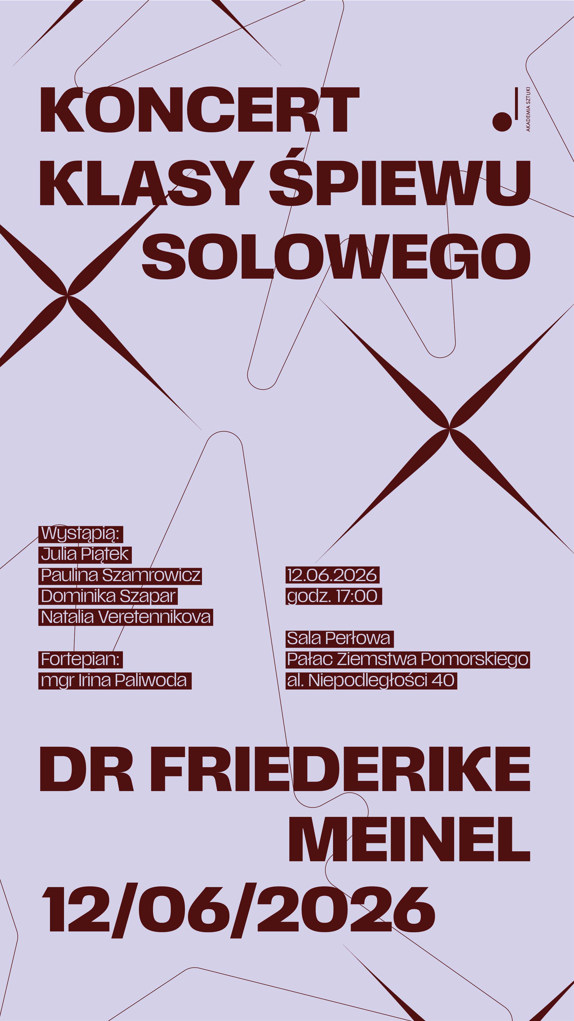 Koncert Klasy Śpiewu Solowego dr Friederike Meinel
