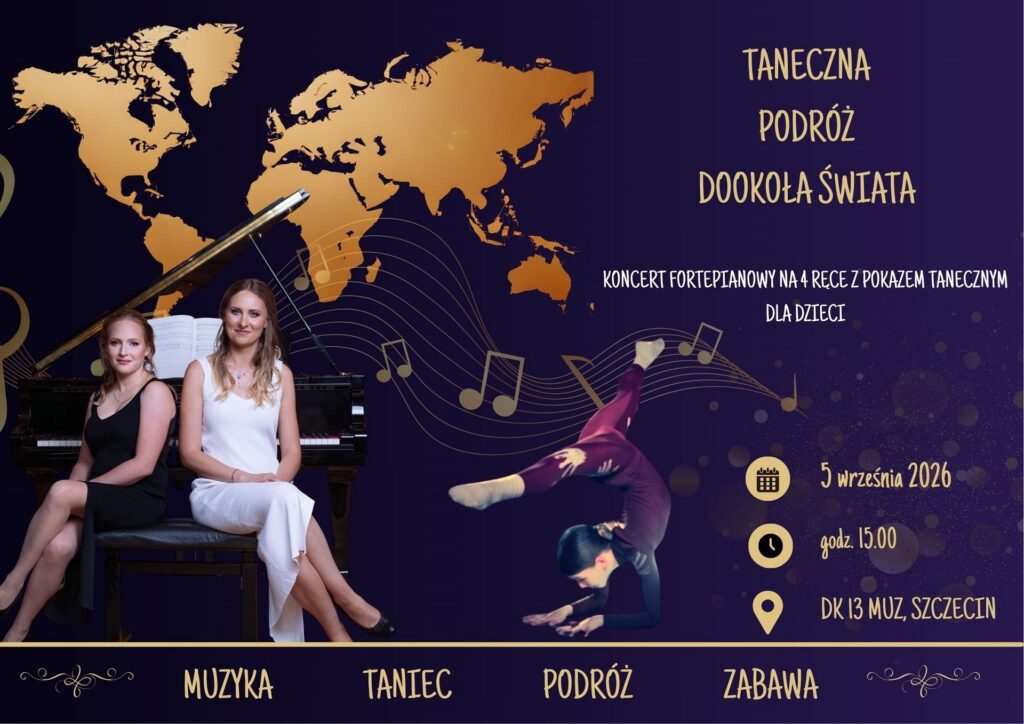 05.09. / „Taneczna podróż dookoła świata” – koncert na fortepian na 4 ręce dla całej rodziny