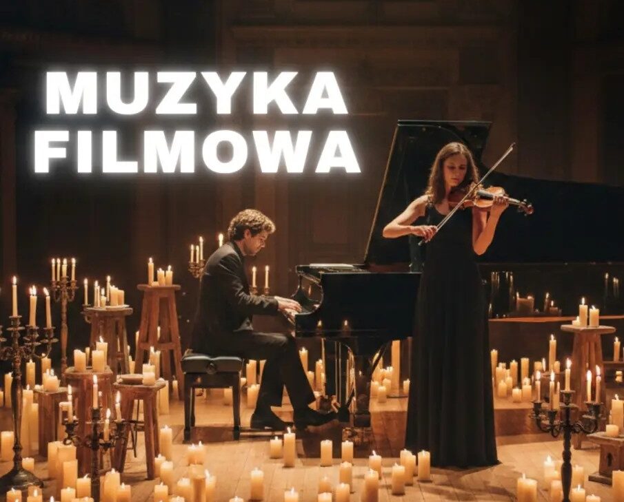 Muzyka filmowa – fortepian i skrzypce – koncert przy świecach