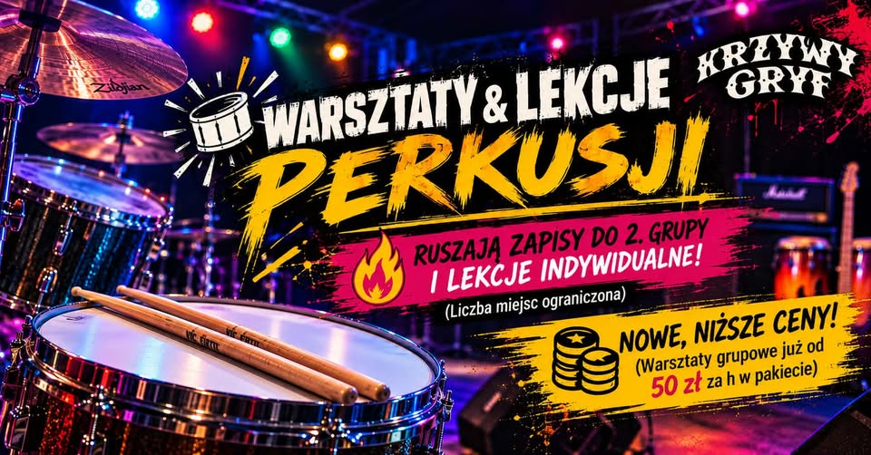 Warsztaty perkusyjne w Krzywym Gryfie