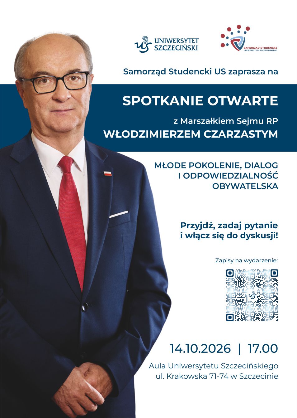 Open meeting with the Speaker of the Sejm of the Republic of Poland Włodzimierz Czarzasty